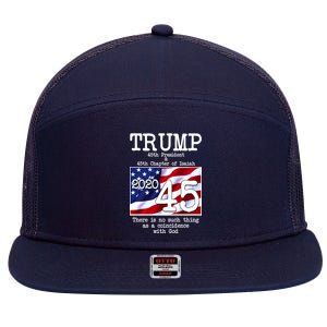 Trump 45th President 45th Chapter Of Isaiah 7 Panel Mesh Trucker Snapback Hat