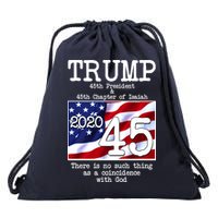Trump 45th President 45th Chapter Of Isaiah Drawstring Bag