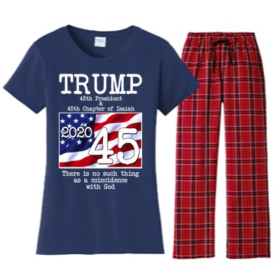 Trump 45th President 45th Chapter Of Isaiah Women's Flannel Pajama Set