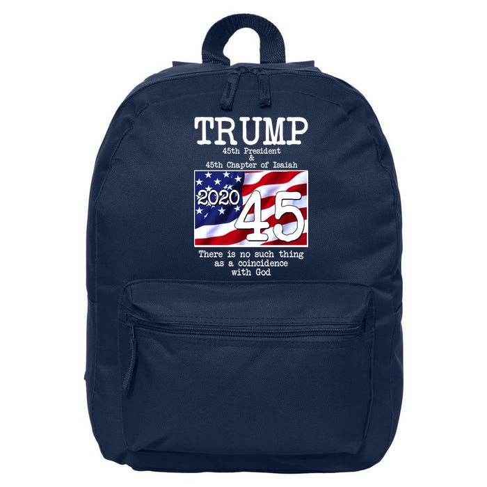 Trump 45th President 45th Chapter Of Isaiah 16 in Basic Backpack