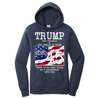 Trump 45th President 45th Chapter Of Isaiah Women's Pullover Hoodie