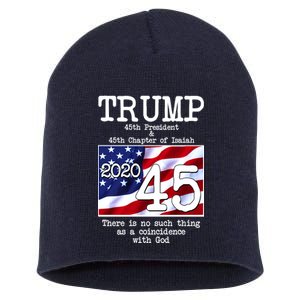 Trump 45th President 45th Chapter Of Isaiah Short Acrylic Beanie