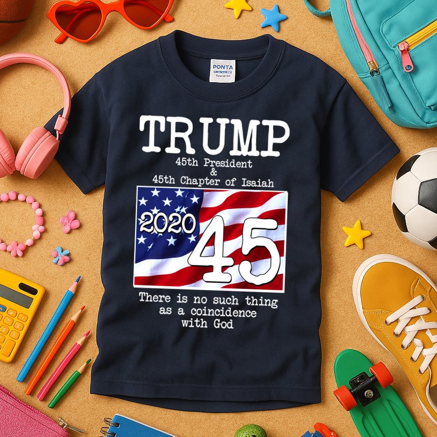 Trump 45th President 45th Chapter Of Isaiah Kids T-Shirt