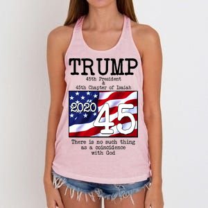 Trump 45th President 45th Chapter Of Isaiah Women's Knotted Racerback Tank