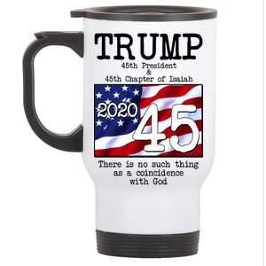 Trump 45th President 45th Chapter Of Isaiah Stainless Steel Travel Mug