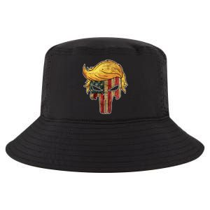 Trump American Skull Golden Hair Cool Comfort Performance Bucket Hat