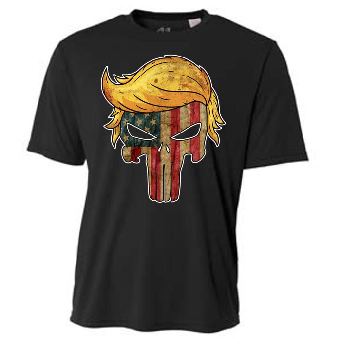 Trump American Skull Golden Hair Cooling Performance Crew T-Shirt