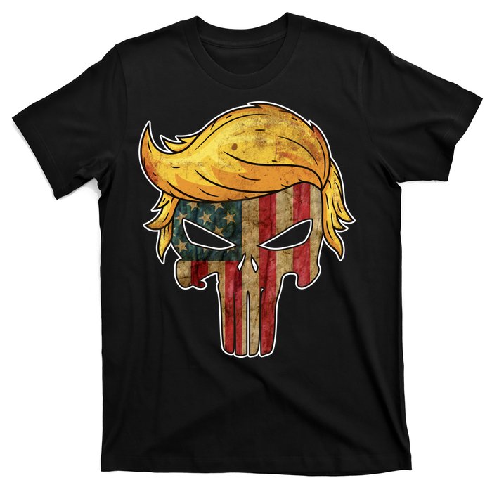 Trump American Skull Golden Hair T-Shirt