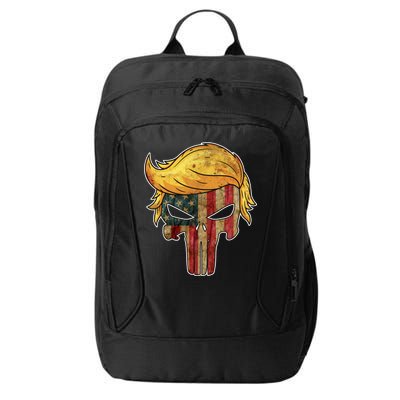 Trump American Skull Golden Hair City Backpack