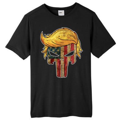 Trump American Skull Golden Hair Tall Fusion ChromaSoft Performance T-Shirt