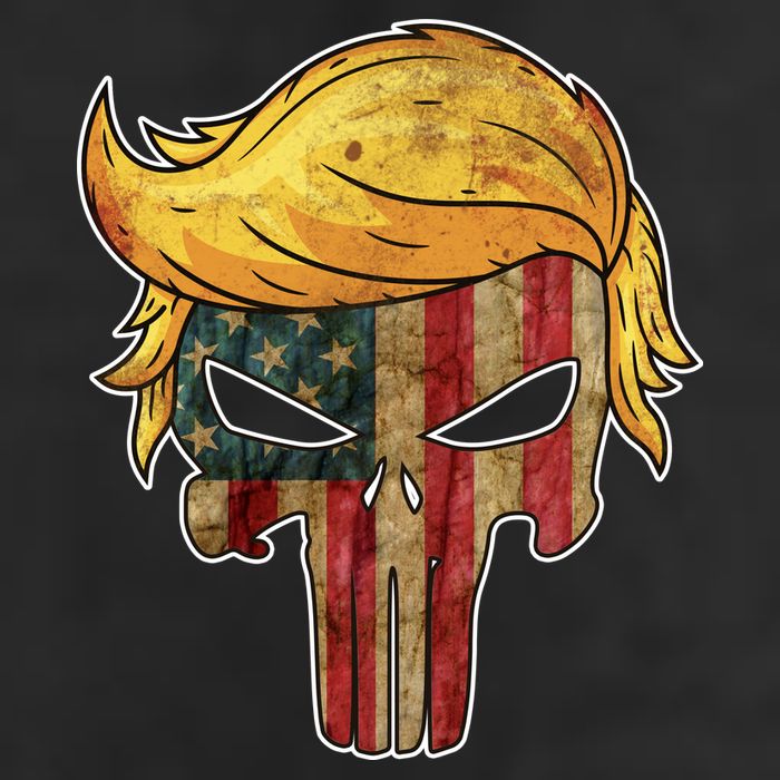 Trump American Skull Golden Hair Beanie