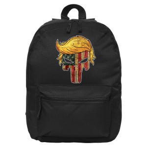 Trump American Skull Golden Hair 16 in Basic Backpack