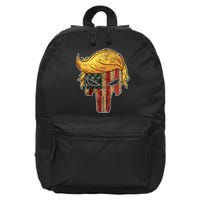 Trump American Skull Golden Hair 16 in Basic Backpack