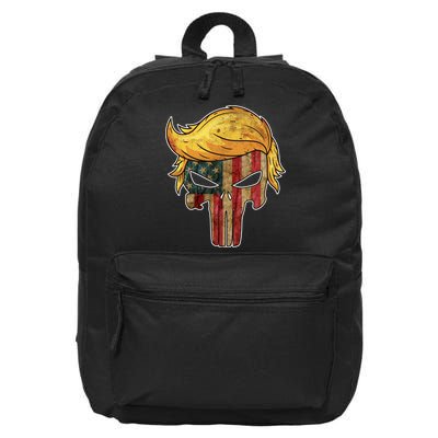 Trump American Skull Golden Hair 16 in Basic Backpack