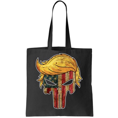 Trump American Skull Golden Hair Tote Bag