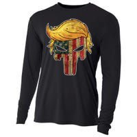 Trump American Skull Golden Hair Cooling Performance Long Sleeve Crew