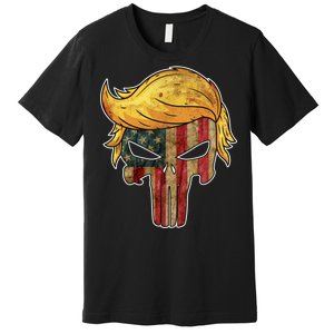 Trump American Skull Golden Hair Premium T-Shirt