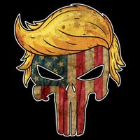 Trump American Skull Golden Hair Baby Bodysuit