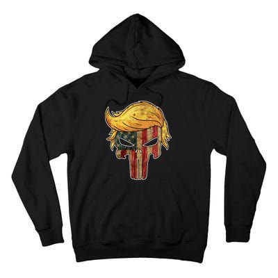 Trump American Skull Golden Hair Tall Hoodie