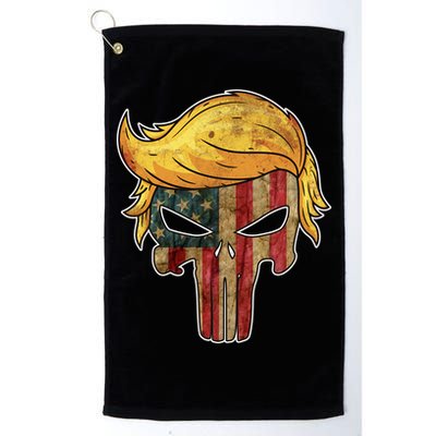 Trump American Skull Golden Hair Golf Towel