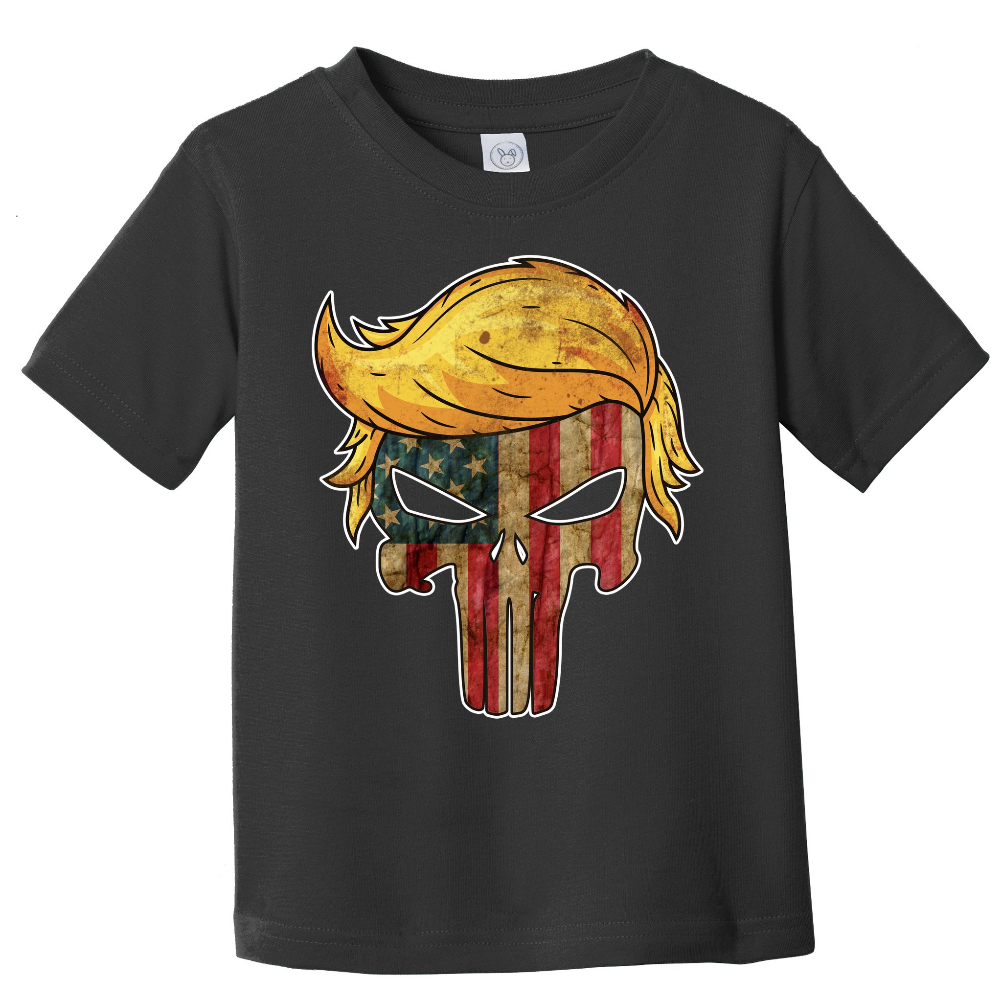 Trump American Skull Golden Hair Toddler T-Shirt