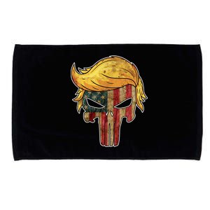 Trump American Skull Golden Hair Microfiber Hand Towel