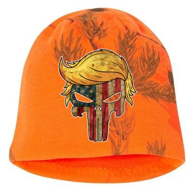 Trump American Skull Golden Hair Kati - Camo Knit Beanie