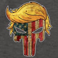 Trump American Skull Golden Hair Vector Backpack