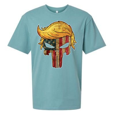 Trump American Skull Golden Hair Sueded Cloud Jersey T-Shirt