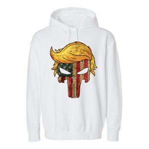 Trump American Skull Golden Hair Garment-Dyed Fleece Hoodie