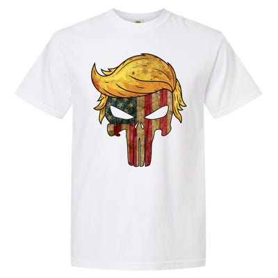 Trump American Skull Golden Hair Garment-Dyed Heavyweight T-Shirt