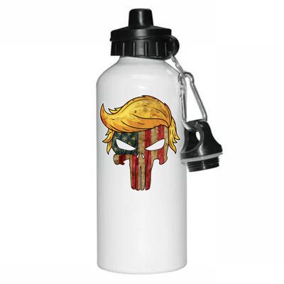 Trump American Skull Golden Hair Aluminum Water Bottle