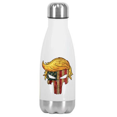 Trump American Skull Golden Hair Stainless Steel Insulated Water Bottle