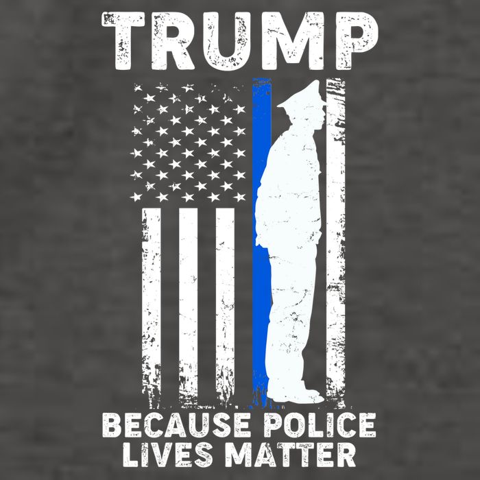 Trump Because Police Lives Matter Thin Blue Line Vector Backpack