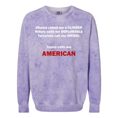 Trump Calls Me American Colorblast Crewneck Sweatshirt