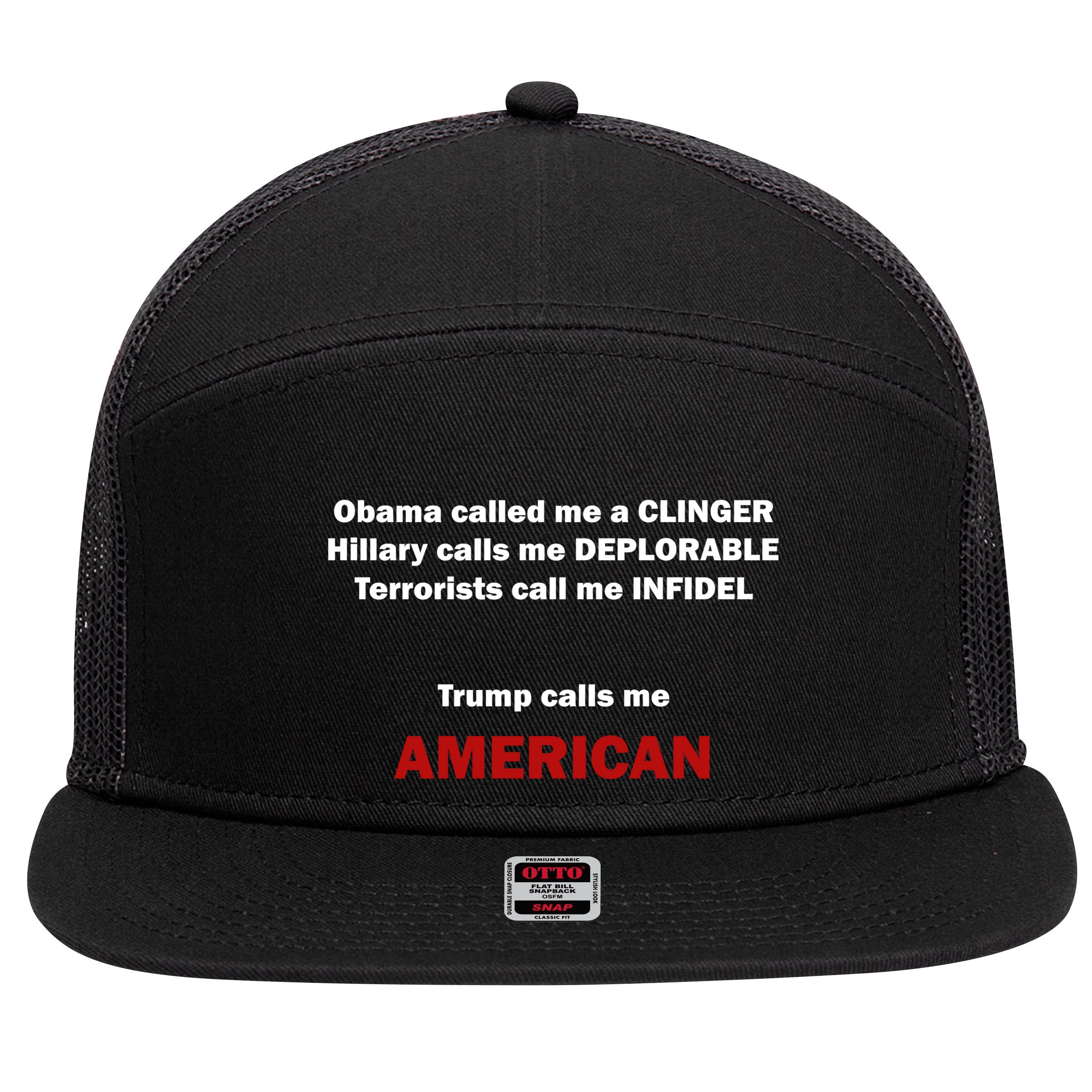Trump Calls Me American 7 Panel Mesh Trucker Snapback Hat