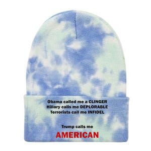 Trump Calls Me American Tie Dye 12in Knit Beanie