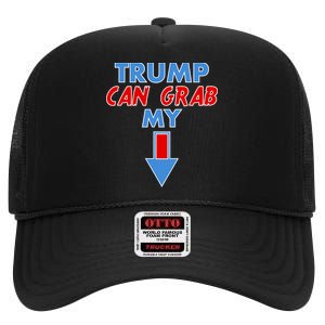 Trump Can Grab My Pussy Arrow 2020 Election High Crown Mesh Back Trucker Hat