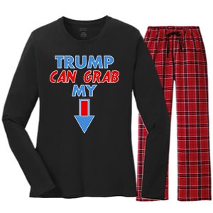 Trump Can Grab My Pussy Arrow 2020 Election Women's Long Sleeve Flannel Pajama Set 