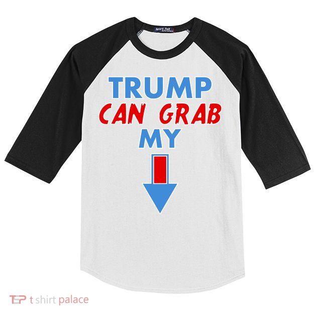 Trump Can Grab My Pussy Arrow 2020 Election Kids Colorblock Raglan Jersey
