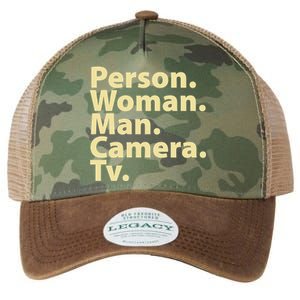 Trump Cognitive Test Person Woman Man Camera TV Legacy Tie Dye Trucker Hat