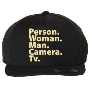 Trump Cognitive Test Person Woman Man Camera TV Wool Snapback Cap