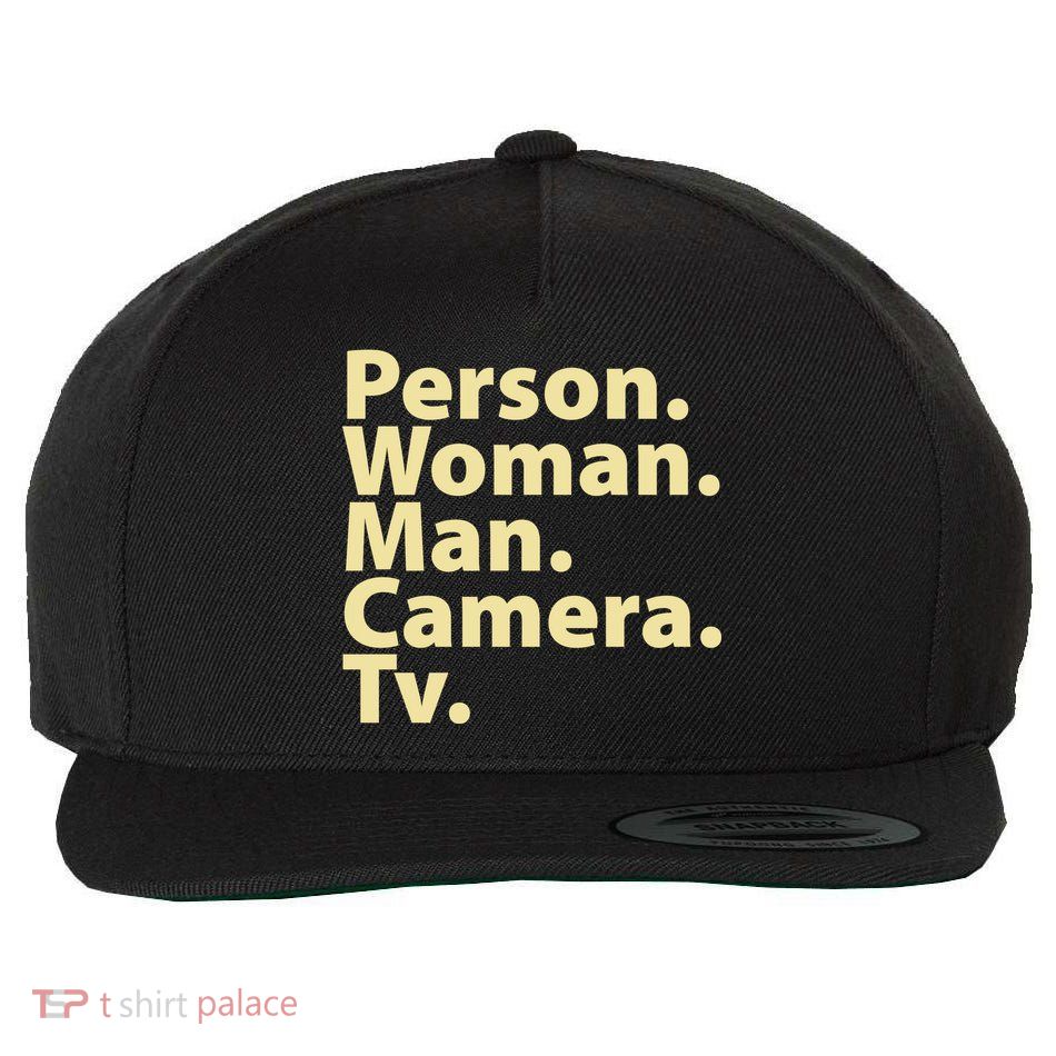 Trump Cognitive Test Person Woman Man Camera TV Wool Snapback Cap