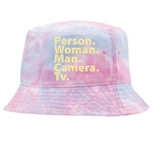 Trump Cognitive Test Person Woman Man Camera TV Tie-Dyed Bucket Hat