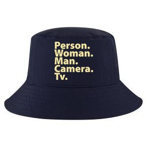 Trump Cognitive Test Person Woman Man Camera TV Cool Comfort Performance Bucket Hat