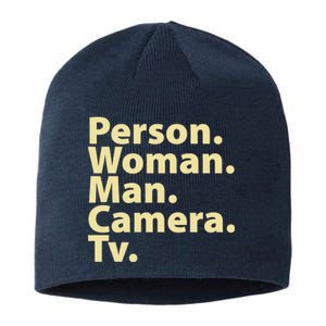 Trump Cognitive Test Person Woman Man Camera TV Sustainable Beanie