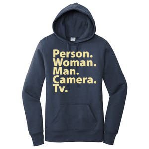 Trump Cognitive Test Person Woman Man Camera TV Women's Pullover Hoodie