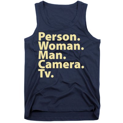 Trump Cognitive Test Person Woman Man Camera TV Tank Top