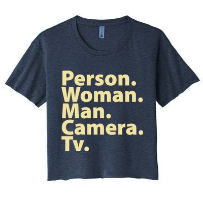 Trump Cognitive Test Person Woman Man Camera TV Crop Top