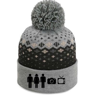 Trump Cognitive Test Person Woman Man Camera TV Funny The Baniff Cuffed Pom Beanie